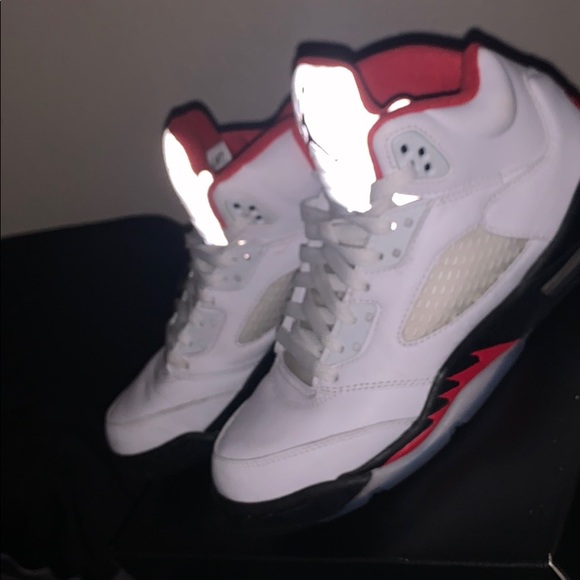 air jordan 5 retro gs fire red silver tongue 2020